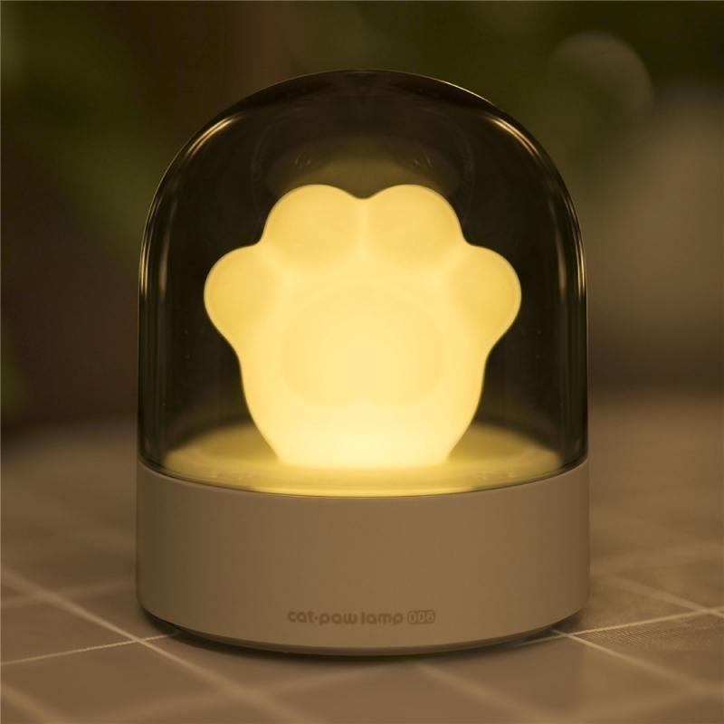 Exquisite Night Light Cat Paw Light USB Charging Music Box Warm Musical Lamp Cats Paw Lamp For Kids Children Gift Desktop Dec