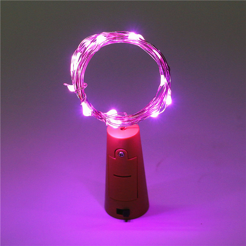 Red wine cork string 2 meters 20 colorful lights 5245517514182