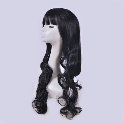 Full Head Pull-over Style Air Bangs High Temperature Silk Curls 524bebe7 2517 41cb b96e d79a2c42987a