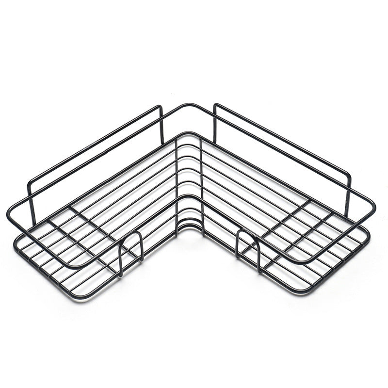 Bathroom Shelf Corner Frame Shower Wrought Iron Kitchen Accessories Storage Rack Holder Bathroom Shelves Bathroom Equipment 5