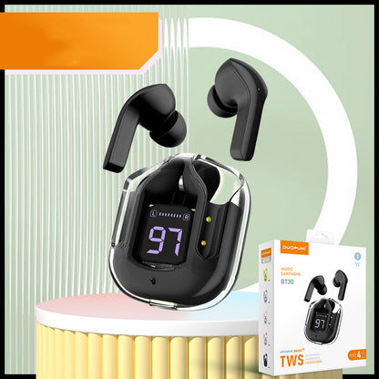 New Mini Transparent Wireless Bluetooth Headset Digital Display ENC Noise Reduction True Wireless Sports Music 525913b4 d587 