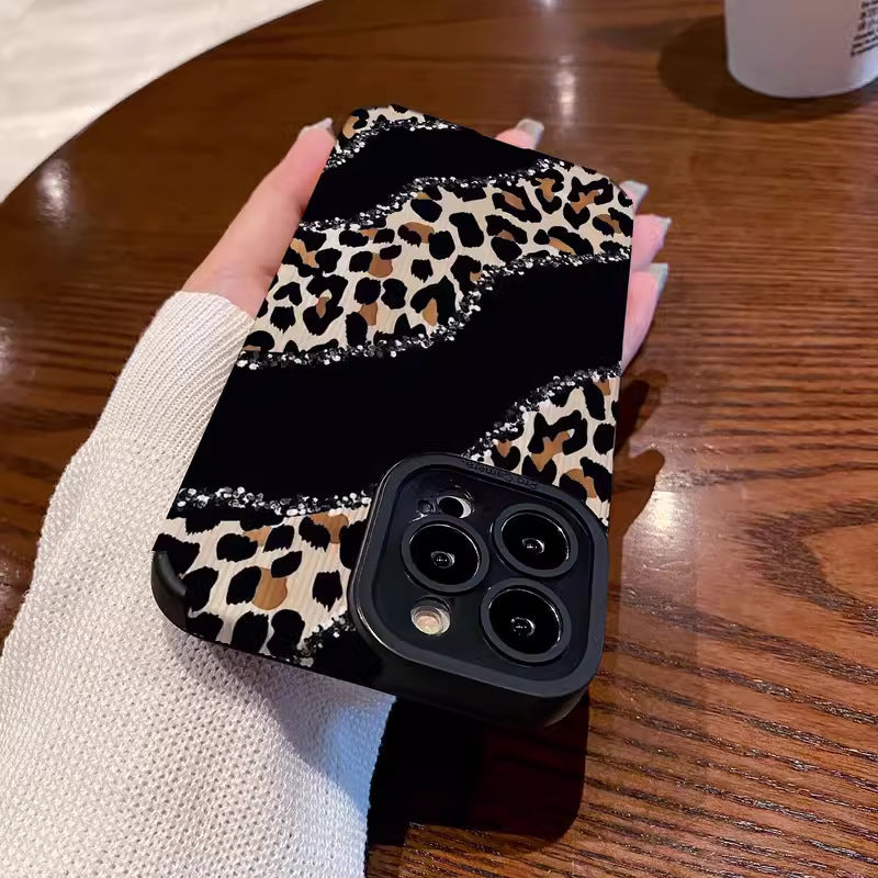 Niche Leopard Vertical Pattern Drop-resistant Phone Case 52591e49 b943 470b 81c4 66cc41446106
