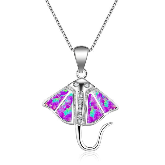 Opal 5 color whale necklace 5264140788939