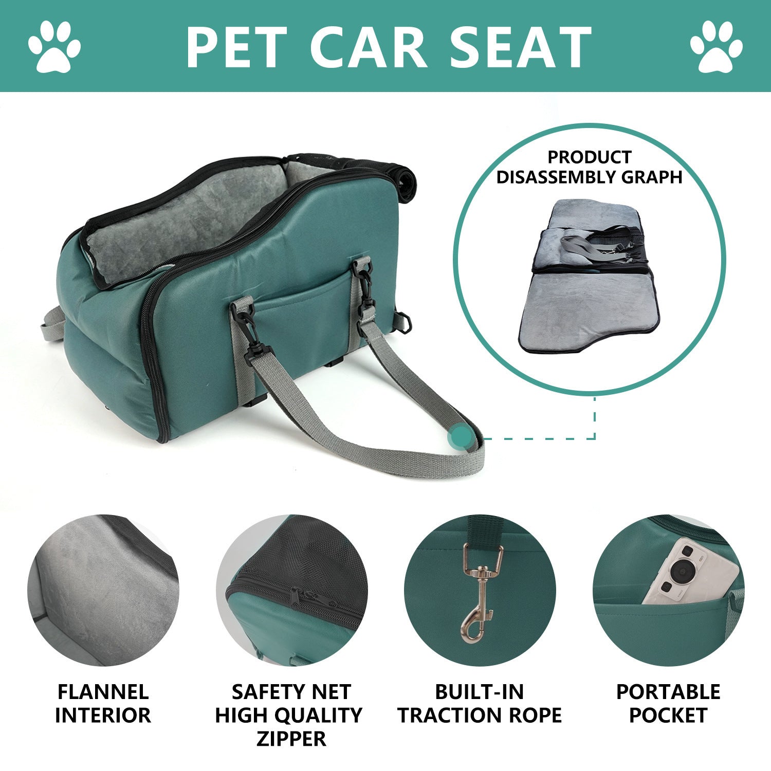 Removable And Washable Car Kennel Portable Car Pet Mat 52645056 3173 4c25 957b 5c6ff6d4d3eb
