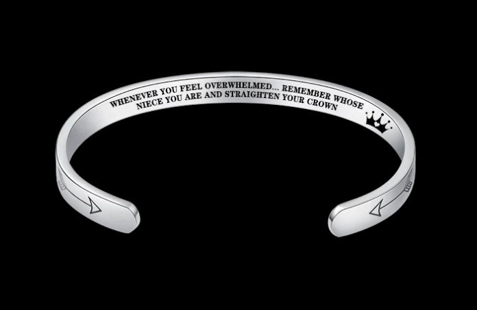 Mantra Bracelet With Quotes Stainless Steel Cuff Inspirational Jewelry Graduation Gift 5266339428868