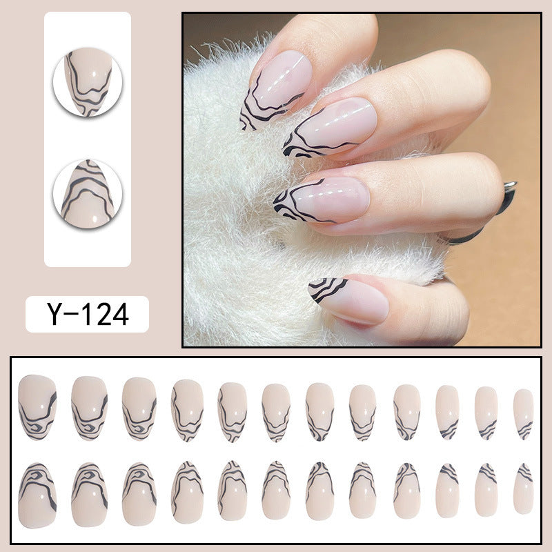 French Water Drop Manicure Rhinestones Wear Nails 5266c55f 410b 40cc 8a8b 0e3f089ce7e7