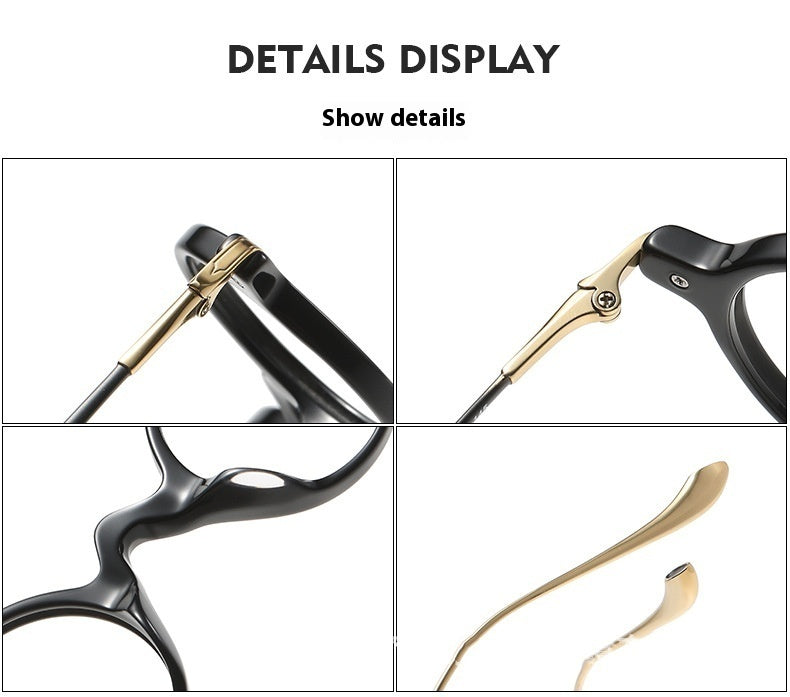 Sheet Metal Eyeglass Frame Fashion Retro Small Face With Myopic Glasses Option Pure Titanium Glasses Rim Men 52791eea 76e9 4b