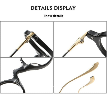 Sheet Metal Eyeglass Frame Fashion Retro Small Face With Myopic Glasses Option Pure Titanium Glasses Rim Men 52791eea 76e9 4b