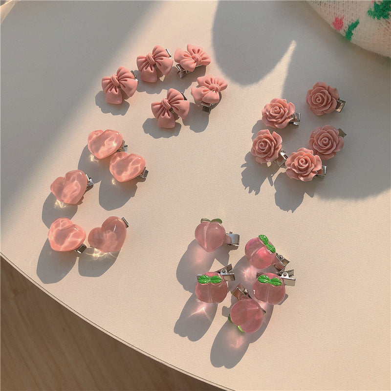 Soft Girl Cute Series Peach Hair Clip Hairpin 52893be6 a669 45e4 b240 fb3c646a5f3f