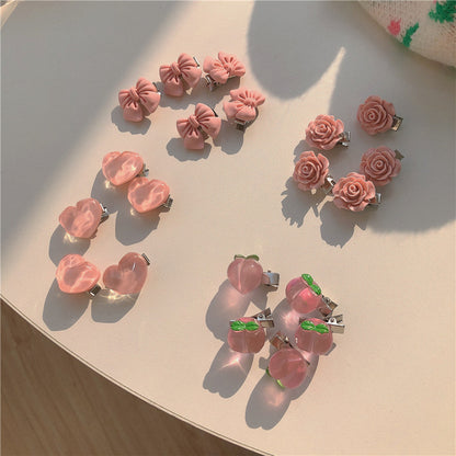 Soft Girl Cute Series Peach Hair Clip Hairpin 52893be6 a669 45e4 b240 fb3c646a5f3f