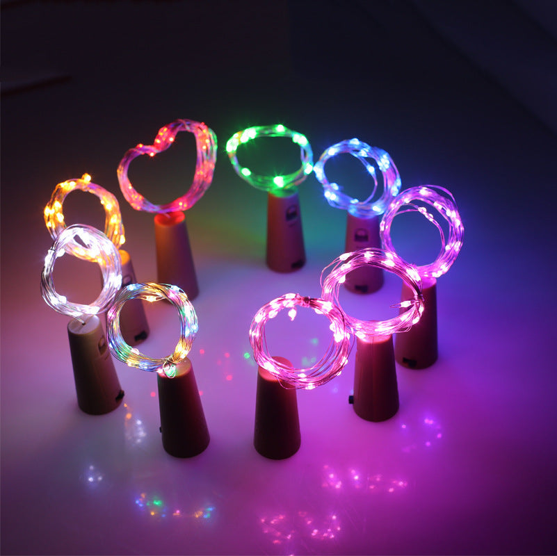 Red wine cork string 2 meters 20 colorful lights 52896619360