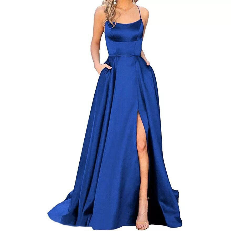 Solid Color Long Slimming And Shoulder Hollow Girlfriends Fashion Bridesmaid Party Dress 52924988 658f 4aa6 b1e1 e1499702b178