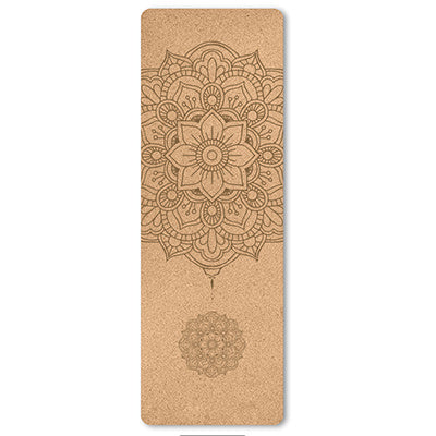 Portable Cork Yoga Non-Slip Exercise Mat Composite Environmentally Friendly TPE 529464428117