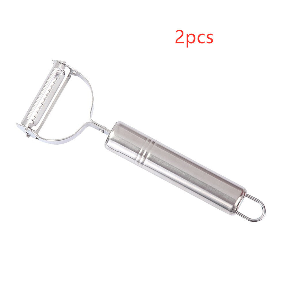 2 in1 Stainless Steel Potato Grater Julienne Peeler Kitchen Accessories Vegetables Peeler Double Planing Grater Kitchen Tools - HD Wireless Product #12