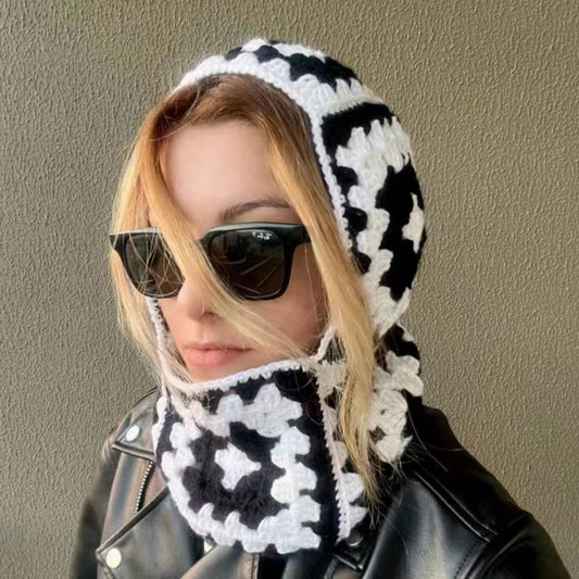Handmade Wool Hook Autumn And Winter Warm Ear Protection Hooded 52989ddd 2a8e 42b8 9cd6 7307e06a6b6b