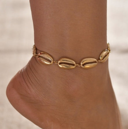 Fashion Shell Rice Beads Hand-Woven Adjustable Anklet Ocean Wind Beach Accessories 529aaa70 d249 4638 bd9a a5247a662853