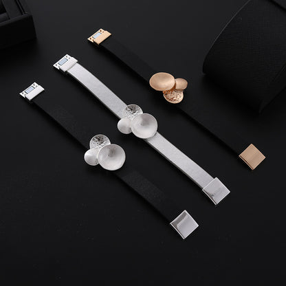 Original Geometric Brushed Metal Ornament Advanced Simple Bracelet 52c58d31 39e9 463d a2d4 3bca2601ac67