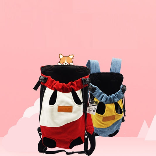 Portable Breathable Comfortable Pet Four-leg Canvas Backpack 52c74c46 bbf9 4aca bf0d 4f45c6030949