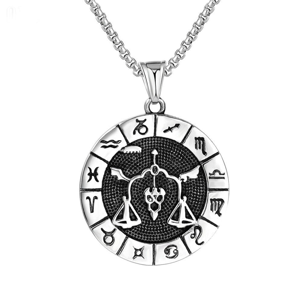 Fashion Stainless Steel Twelve Constellation Pendant 52d34435 210c 4a46 ad43 cd7f8f73d8d0