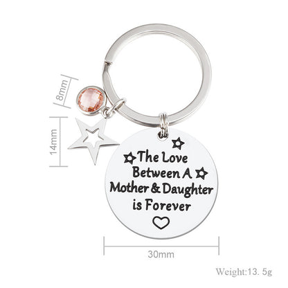Stainless Steel And Titanium Steel Keychain Fashion Diamond Small Hanging 52d77382 006f 425b 92cf 829a007917c3