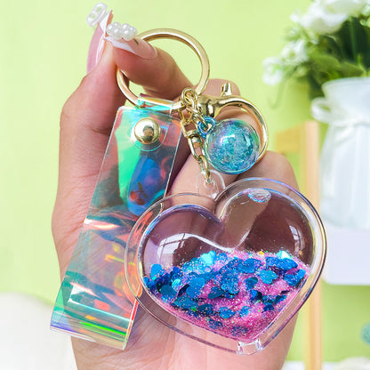 Creative Oil Quicksand Heart Keychain 52fae642 0033 4783 b19a d8a8d7ba597b