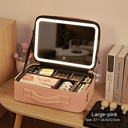 With Mirror And LED Light Cosmetic Bag Skin Care Storage Box 52fe5dbe f1cc 4d94 bf32 15cc6c1532f9 trans 07041988 9042 4fdb 9f