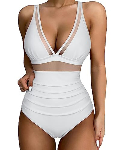 Women's High Waist One-piece Swimsuit 5303b3b5 69ce 4fec 92e3 a2f0913657ff