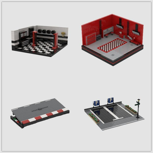 Garage Parking Lot Plastic Building Blocks Toy Model Ornaments 5304adac 02f3 4bb8 bb9a 96dbb67af353