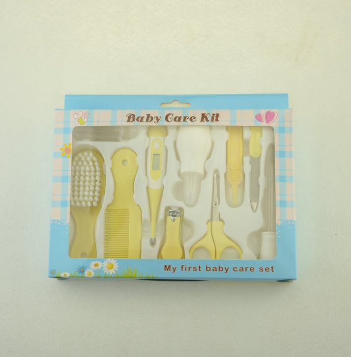 Maternal and Infant Thermometer Feeding Nasal Nasal Care 10 Piece Set Baby Manicure Clamp Nail Clipper Set 531046094965