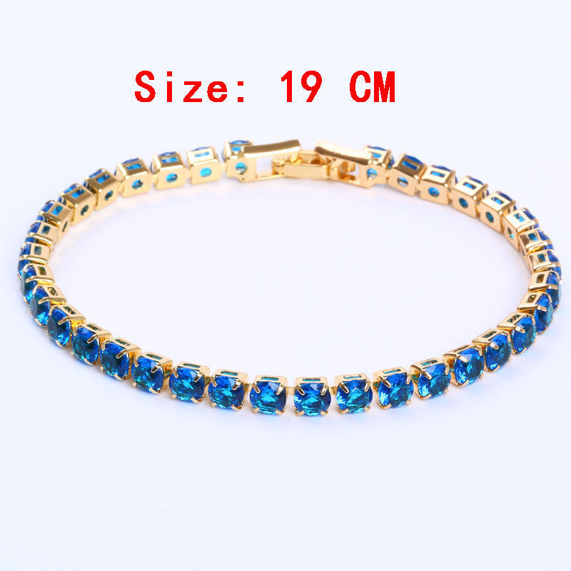 Row drilled zircon bracelet bracelet 53205848366