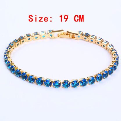 Row drilled zircon bracelet bracelet 53205848366