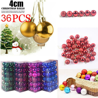 36 PCs Christmas Color Ball Whole Box Set - HD Wireless Product #1