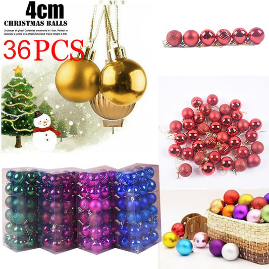 36 PCs Christmas Color Ball Whole Box Set - HD Wireless Product #1