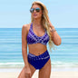 Spring And Summer New Swimwear Spot European And American Sexy Split Color Matching High Waist Swimsuit Bikini 53227257 77a6 