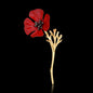 Red flower brooch 5329798953780