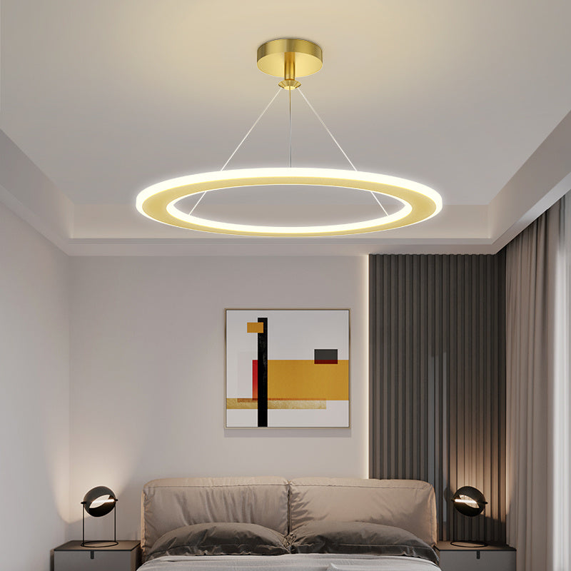Simple Modern Circular Bedroom Study Chandelier 532aa70a dec9 49cc 9069 cd78c8b19ce0