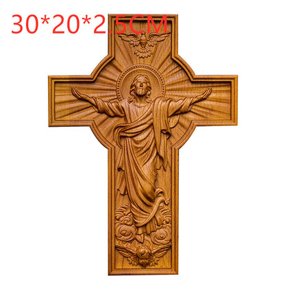 Handicrafts Ascending Wooden Cross Home Church Wood Carving 53393673 2481 4c72 a84d deda8d1b2c91