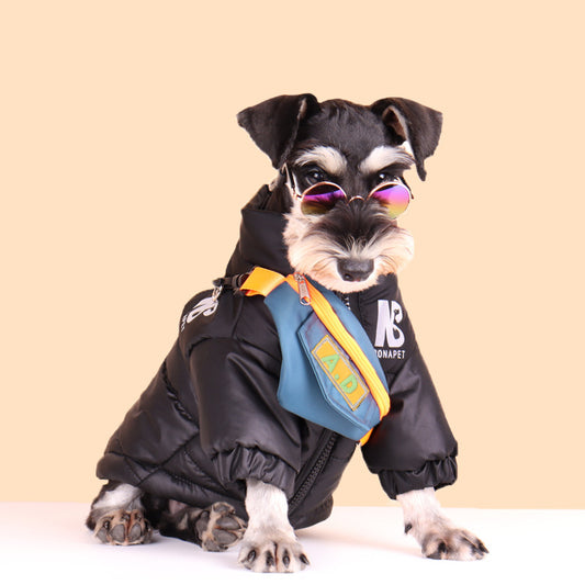 Fashion Dog Cotton Clothes Pet Reflective Autumn And Winter Warm Trendy Brand Jacket 53459a48 0982 4ad2 aac7 046c0a141b68