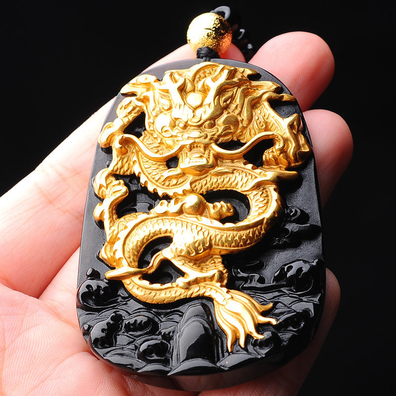 Golden Dragon Plated Pendant Necklace 535499897623