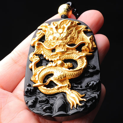 Golden Dragon Plated Pendant Necklace 535499897623