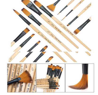 Cross-border Supply South Korea Yellow Nylon Hair Watercolor Gouache Acrylic Painting Strokes Bag Set 5357e940 6405 4db4 aed8