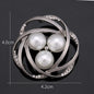 Rhinestone Pearl Brooch Pin 535886795161