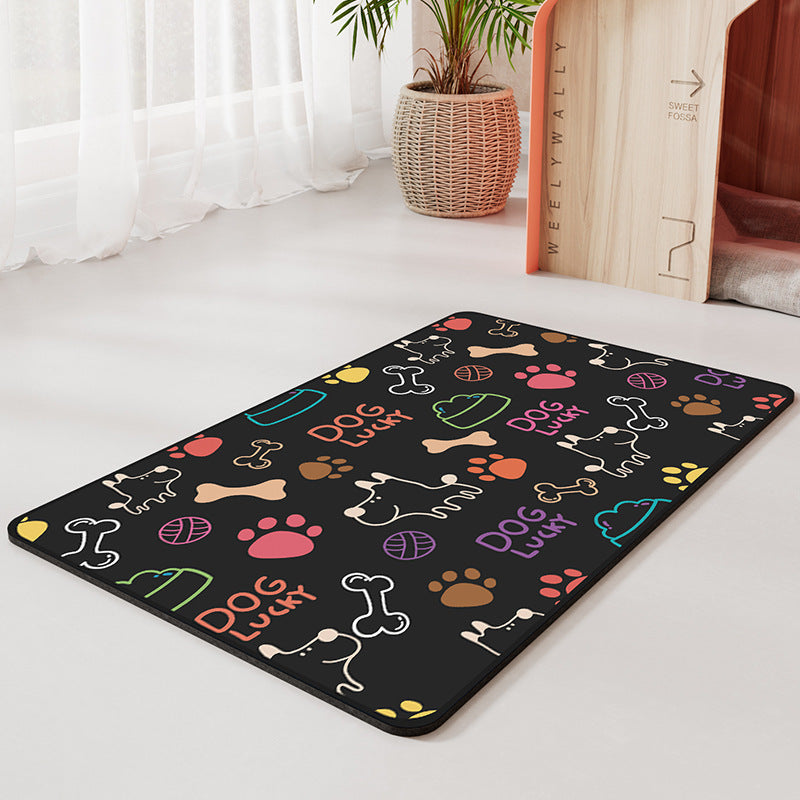 Pet Diatom Ooze Floor Mat Dogs And Cats Eating Mat Spill-proof Waterproof Quick-drying Placemat 535ac2d3 c6d7 464d ac18 7b87d