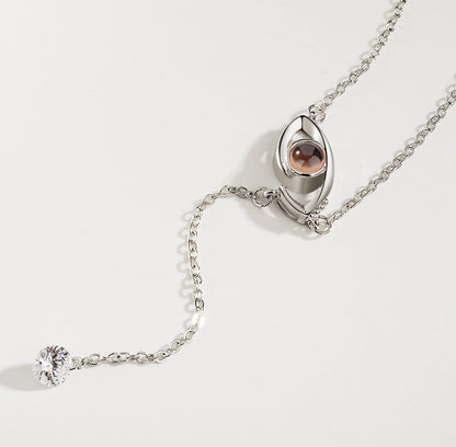 I love you 100 languages love memory projection necklace 536255999261