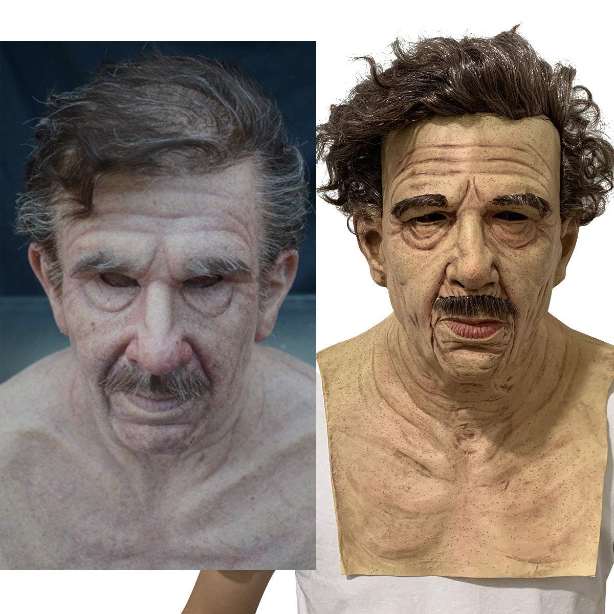 Old White Mask Bald Old Latex Headgear Halloween Cosplay Funny Props 5362f7bc 4334 4f5a b076 e132e7755cd6