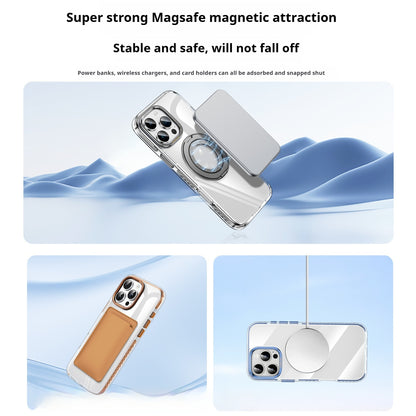 Phone Case Transparent 360 Magnetic Rotating Bracket Drop-resistant - 图片 4