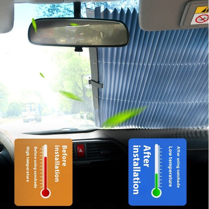 Automatic Retractable Sunshade Sun Protection Front Windscreen Car Sunshade Windproof Summer Car Sunshade 5367ed94 b99d 4885 