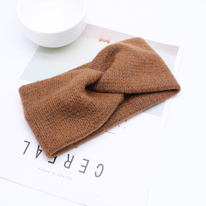 Woven Knitted Turban Headband Sweet And Versatile Wide-brim Headdress 53696292 e3a9 4f61 ac2e d7be7ec07d2b
