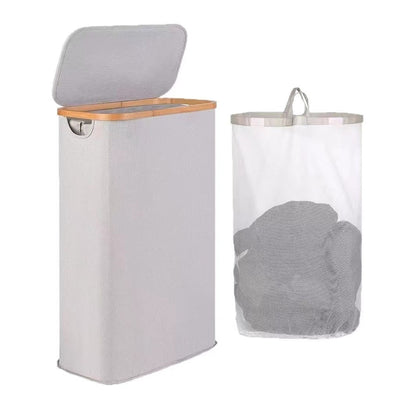 Oxford Cloth Dirty Clothes Folding Dirty Clothes Basket Dustproof With Cover Storage Basket