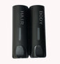 Plastic Wall Mount Soap Dispenser  Black Bathroom Shower Shampoo Liquid Dispenser Set Hotel Mall Kitchen Soap Bottle 350ml 53